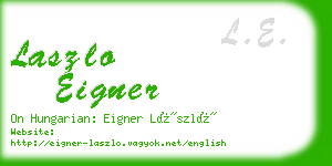 laszlo eigner business card